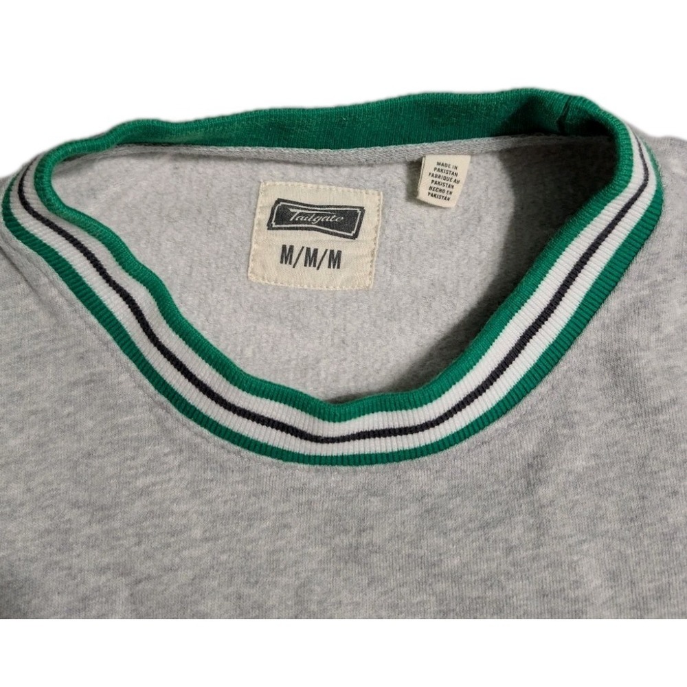 Tailgate Boston Celtics Cropped Sweatshirt‎ Womens Medium Gray Green Retro NBA - Picture 4 of 7
